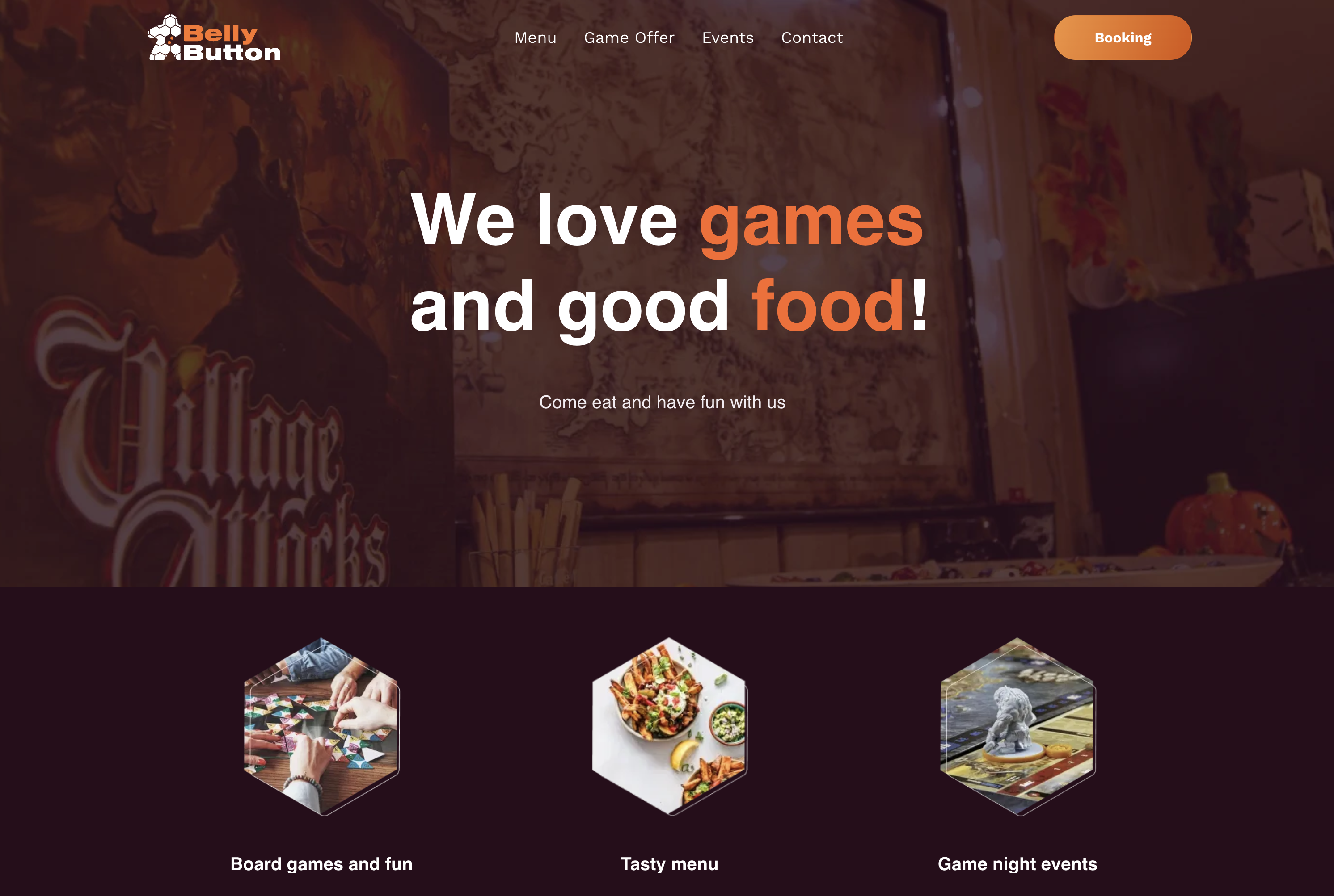 Bellybutton website - board game catalog